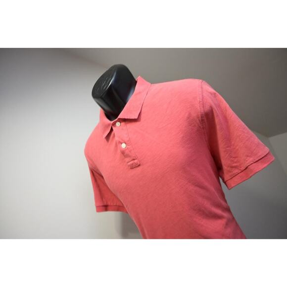 J Crew Casual Polo Shirt Short Sleeve Cotton Red Mens Size Large - Picture 1 of 6